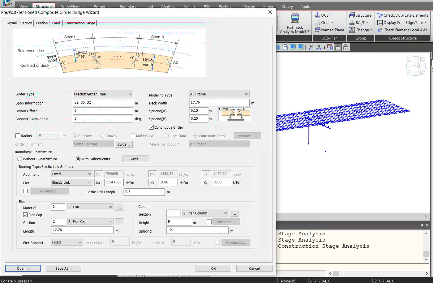Super TGirder Bridge Design as per AS 5100